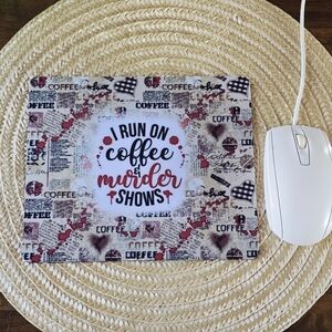 Coffee and Murder Shows Mouse Pad